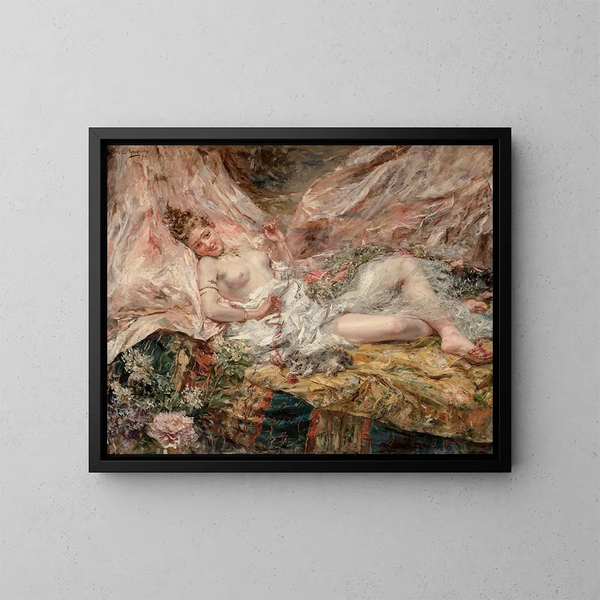 Zwei sinnliche - Eduardo León Garrido — gerahmtes Bild an der Wand