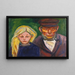 Alter Fischer und seine Tochter - Edvard Munch — gerahmtes Bild an der Wand