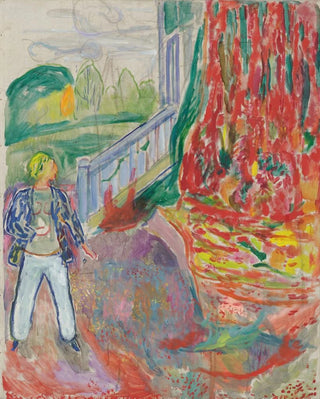 Edvard Munch - Woman By The Veranda Step.webp