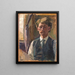 Autoritratto - Edvard Weie — quadro incorniciato alla parete