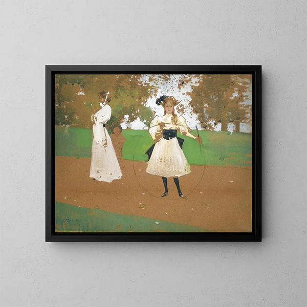 Jardins de Kensington - Edward Arthur Walton — gerahmtes Bild an der Wand