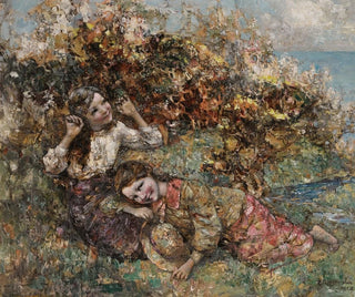 Edward Atkinson Hornel - Girls Picking Wild Flowers.webp