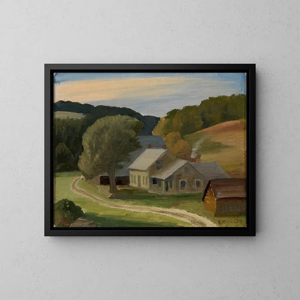 Landschaft - Edward Bruce — gerahmtes Bild an der Wand