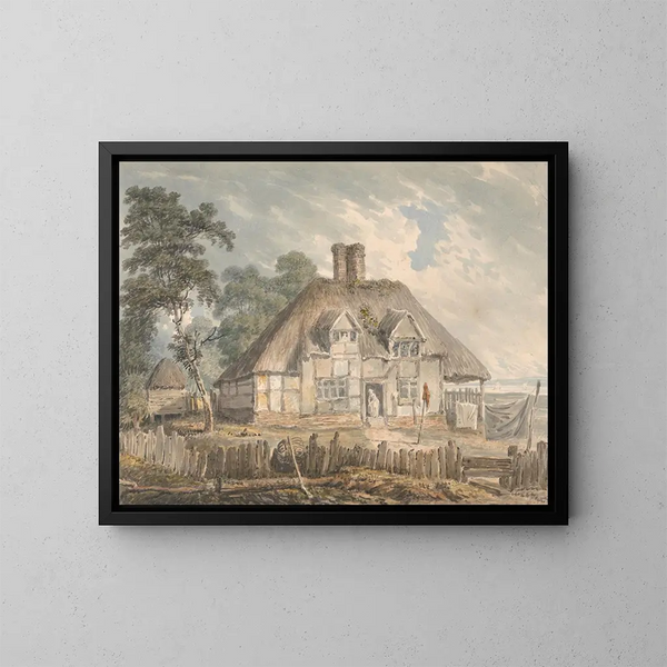 Ein Cottage in der Nähe von Southampton - Edward Dayes — gerahmtes Bild an der Wand