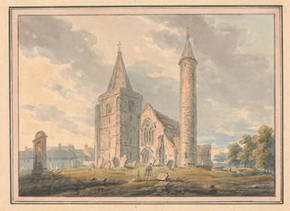 Edward Dayes - Brechin Cathedral and round tower Forfarshire Scotland.webp