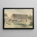 Scheune mit Strohdach - Edward Francis Burney — gerahmtes Bild an der Wand