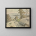 Ansicht im Surrey - Edward Francis Burney — gerahmtes Bild an der Wand