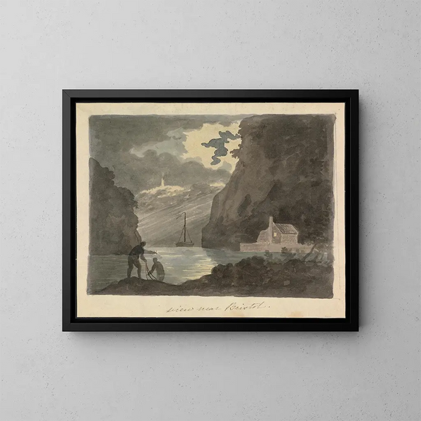 Vista vicino a Bristol - Edward Francis Burney — quadro incorniciato alla parete