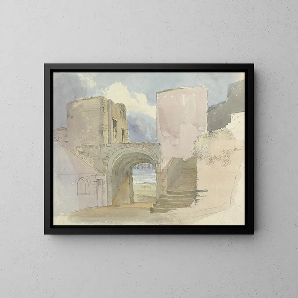 Porta del castello di Bamburgh - Edward Hastings — quadro incorniciato alla parete