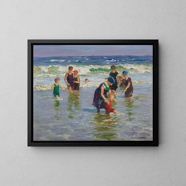 Badegäste - Edward Henry Potthast — gerahmtes Bild an der Wand