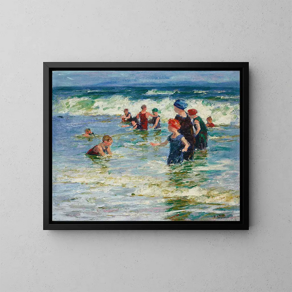 Strandszene - Edward Henry Potthast — gerahmtes Bild an der Wand