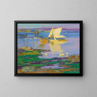 Edward Henry Potthast - Boat At Dock.webp