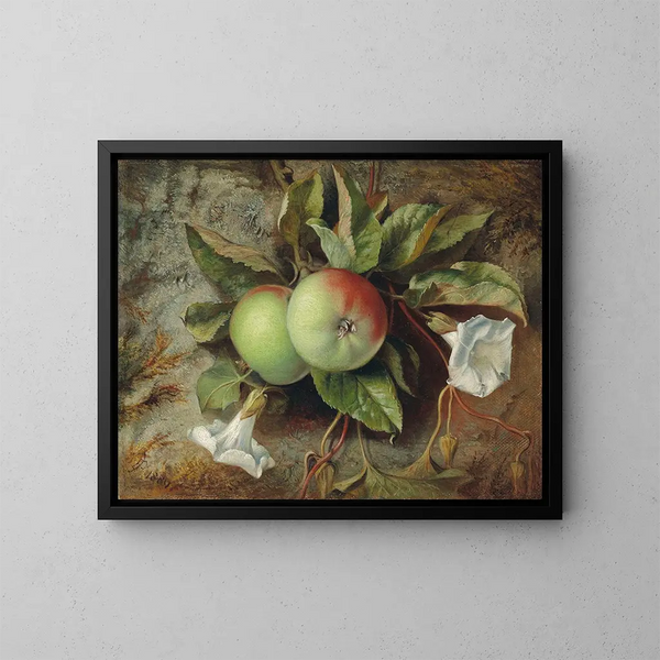 Pommes d'automne et convolvulus - Edward John Poynter — gerahmtes Bild an der Wand