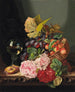 Nature morte con peonie e un bicchiere di vino - Edward Ladell — vista dell’opera