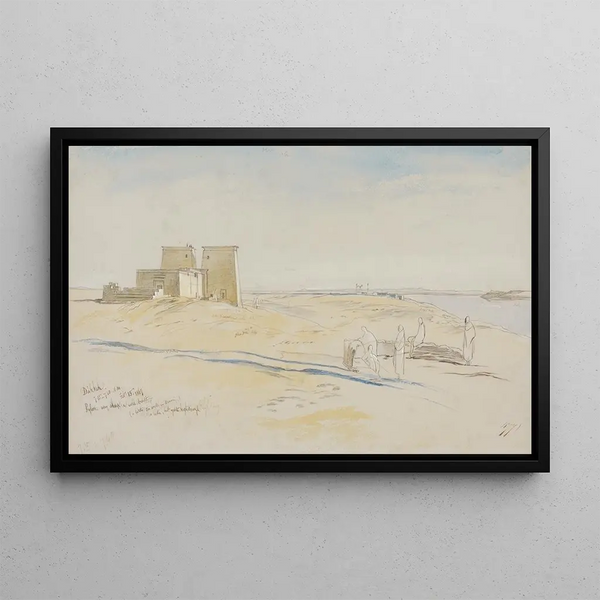 Dakkeh - Edward Lear — quadro incorniciato alla parete