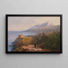 Mont Athos e il monastero di Stavronikita - Edward Lear — quadro incorniciato alla parete