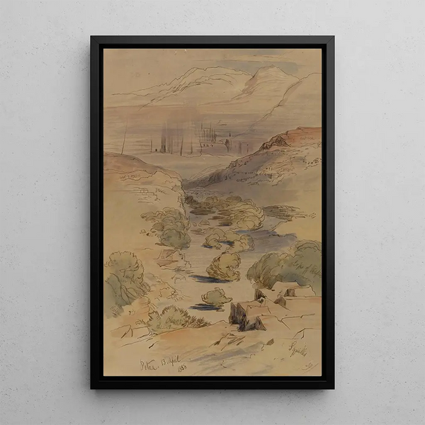 Pétra - Edward Lear — quadro incorniciato alla parete