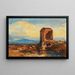Ruins in the countryside - Edward Lear — framed artwork on a wall