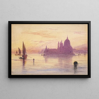Edward Lear - Santa Maria della Salute Venice at Sunset.webp