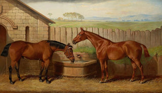 Edward Lloyd - Two Hunters at a Water Trough.webp