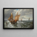 Au large de la jetée de Calais - Edward Moran — gerahmtes Bild an der Wand