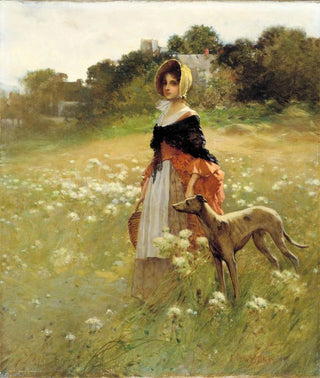 Edward Percy Moran - Young Girl and Dog.webp