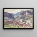 Vista della città di Feldkirch nel Vorarlberg - Edward Theodore Compton — quadro incorniciato alla parete