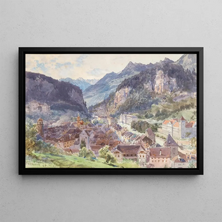 Edward Theodore Compton - A view of the town Feldkirch in Vorarlberg.webp