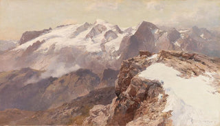 Edward Theodore Compton - Ansicht der Marmolata vom Piz Bo aus.webp