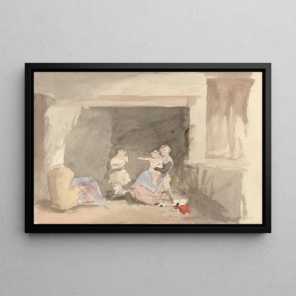 Edward Thompson Davis - Interior with Mother and Two Children.webp