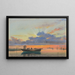 Sunset over the Venice Lagoon - Edward William Cooke — framed artwork on a wall