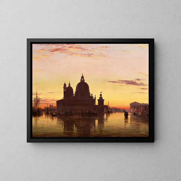 Venezia, Santa Maria della Salute al tramonto - Edward William Cooke — quadro incorniciato alla parete