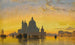 Venezia, tramonto dietro la chiesa di Santa Maria della Salute - Edward William Cooke — vista dell’opera
