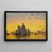 Venezia, tramonto dietro la chiesa di Santa Maria della Salute - Edward William Cooke — quadro incorniciato alla parete