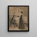 Uomo e donna in un interno - Edwin Austin Abbey — quadro incorniciato alla parete