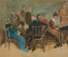 Skizze von Frauen in einem Interieur - Edwin Austin Abbey — Ansicht des Kunstwerks