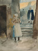 Straßenszene mit zwei Fischhändlern - Edwin Austin Abbey — Ansicht des Kunstwerks