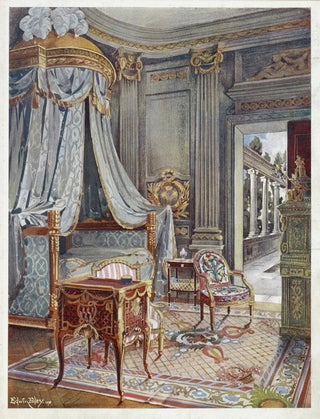 Edwin Foley - Carved and gilt draped domed bed lit a couronne style Louis XVI.webp