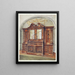 Chippendale-Stil geschnitztes Mahagonibücherschrank-Gemälde - Edwin Foley — gerahmtes Bild an der Wand