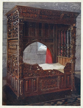 Edwin Foley - Carved oak bedstead of Jeanne DAlbret dated 1562.webp