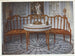 bancale con schienale in satin scolpito, tavolo dipinto e dorato - Edwin Foley — vista dell’opera