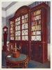 Biblioteca con facciata in mogano intarsiato, Quadro centrale con piedistallo in mogano - Edwin Foley — vista dell’opera