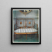 Satin canné peint - Edwin Foley — gerahmtes Bild an der Wand