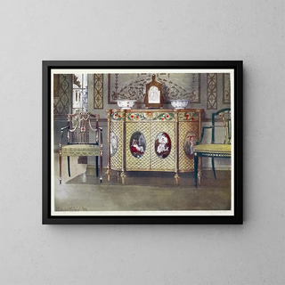 Edwin Foley - Painted commode and chairs.webp