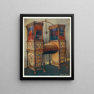 Edwin Foley - The sisters inlaid double secrtaire and bookcase cabinet.webp