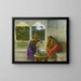 Figures in un interno con giardino di palme oltre - Edwin Lord Weeks — quadro incorniciato alla parete
