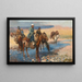 Cavalli al guado, Persia - Edwin Lord Weeks — quadro incorniciato alla parete