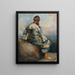Paesano persiano seduto sulla cima di una roccia - Edwin Lord Weeks — quadro incorniciato alla parete