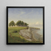 Chiesa di Hjerup sulle scogliere di Stevns, Zealand - P C Skovgaard — quadro incorniciato alla parete