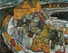 Croissant de maisons II - Egon Schiele — Ansicht des Kunstwerks
